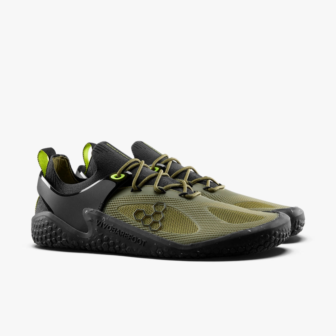 VIVOBAREFOOT - Motus Strength Forest Green/Acid Lime - Deportivas minimalistas para entrenamiento de alto nivel / fuerza