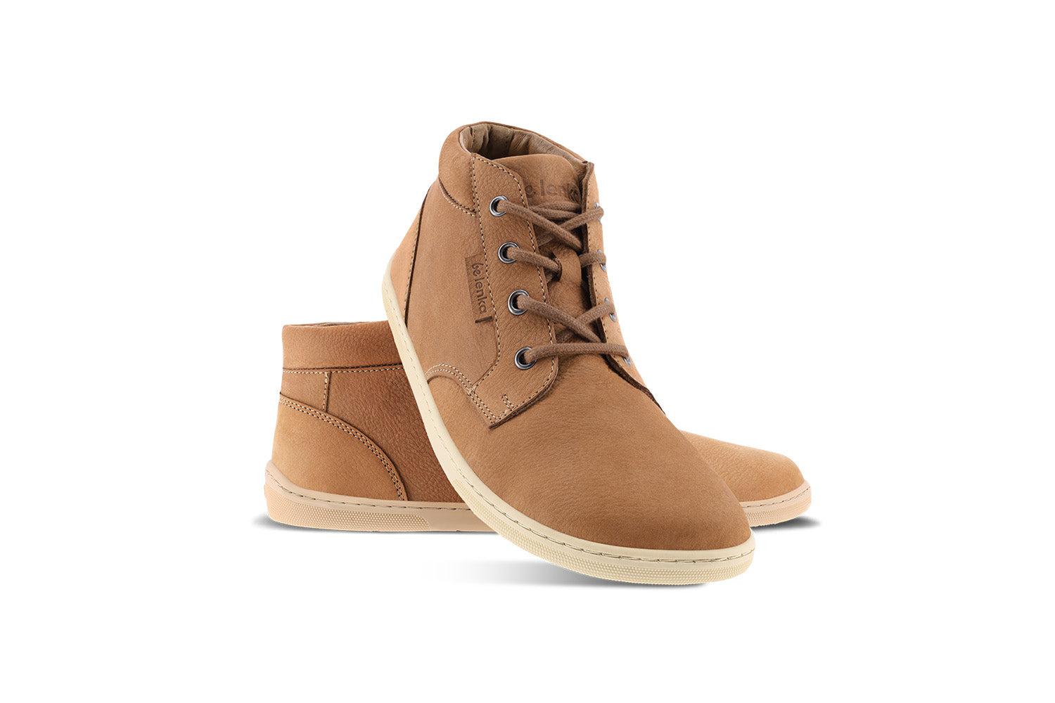 Be Lenka - Synergy Cognac & Beige - Botines barefoot-Be Lenka-Cacles Barefoot-Tienda de calzado barefoot respetuoso minimalista
