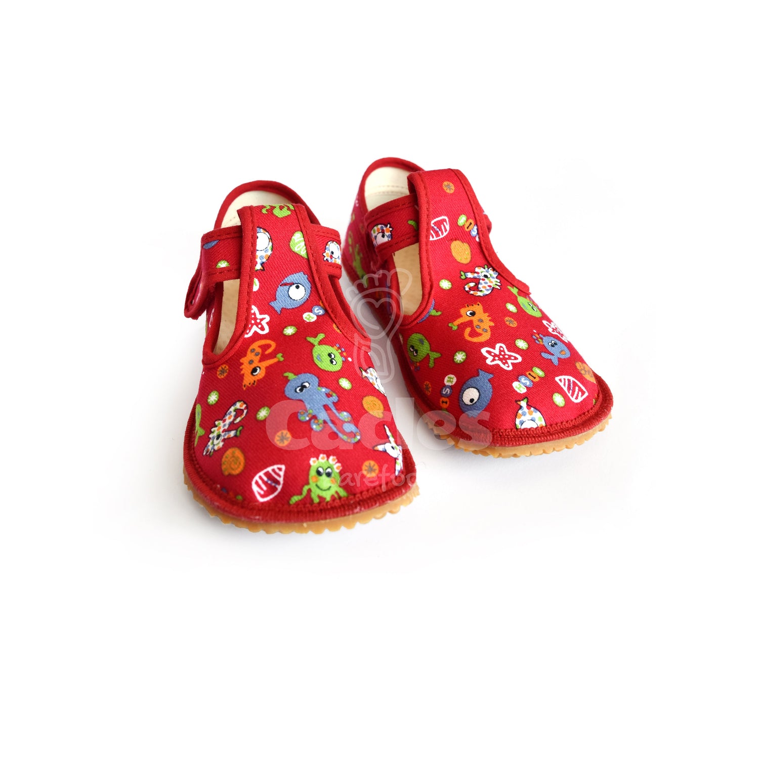 Beda - Slippers BF 060010/W - Red Fish-Beda-Cacles Barefoot-Tienda de calzado barefoot respetuoso minimalista