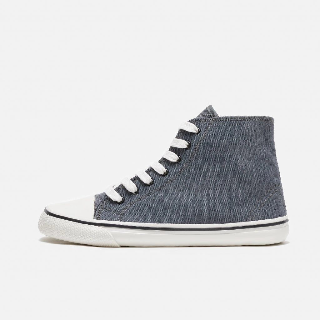 Bohempia - Orik 2.0 Dark Grey & White - Deportivas barefoot de caña alta-Bohempia-Cacles Barefoot-Tienda de calzado barefoot respetuoso minimalista