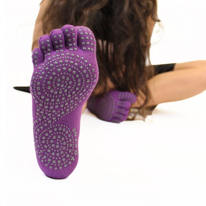 TOETOE - calcetines cortos de dedos - Yoga & Pilates Tallas 35-38 / Denim-TOETOE-Cacles Barefoot-Tienda de calzado barefoot respetuoso minimalista
