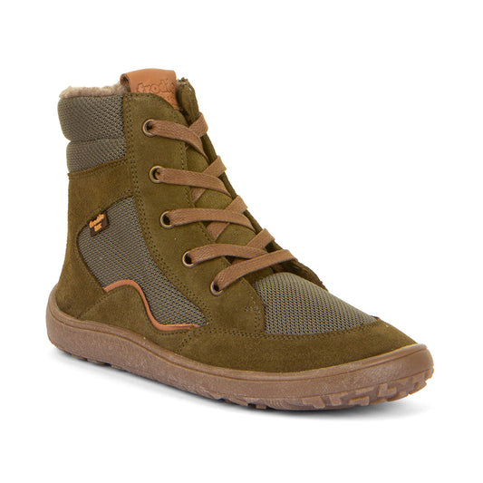 Froddo Barefoot - TEX Wool Grow Olive - Botines de Cordones con Membrana Tex