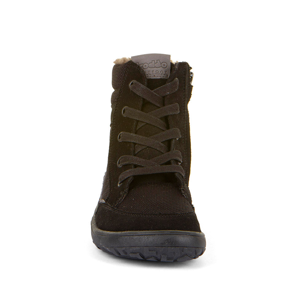 Froddo Barefoot - TEX Wool Grow Black - Botines de Cordones con Membrana Tex