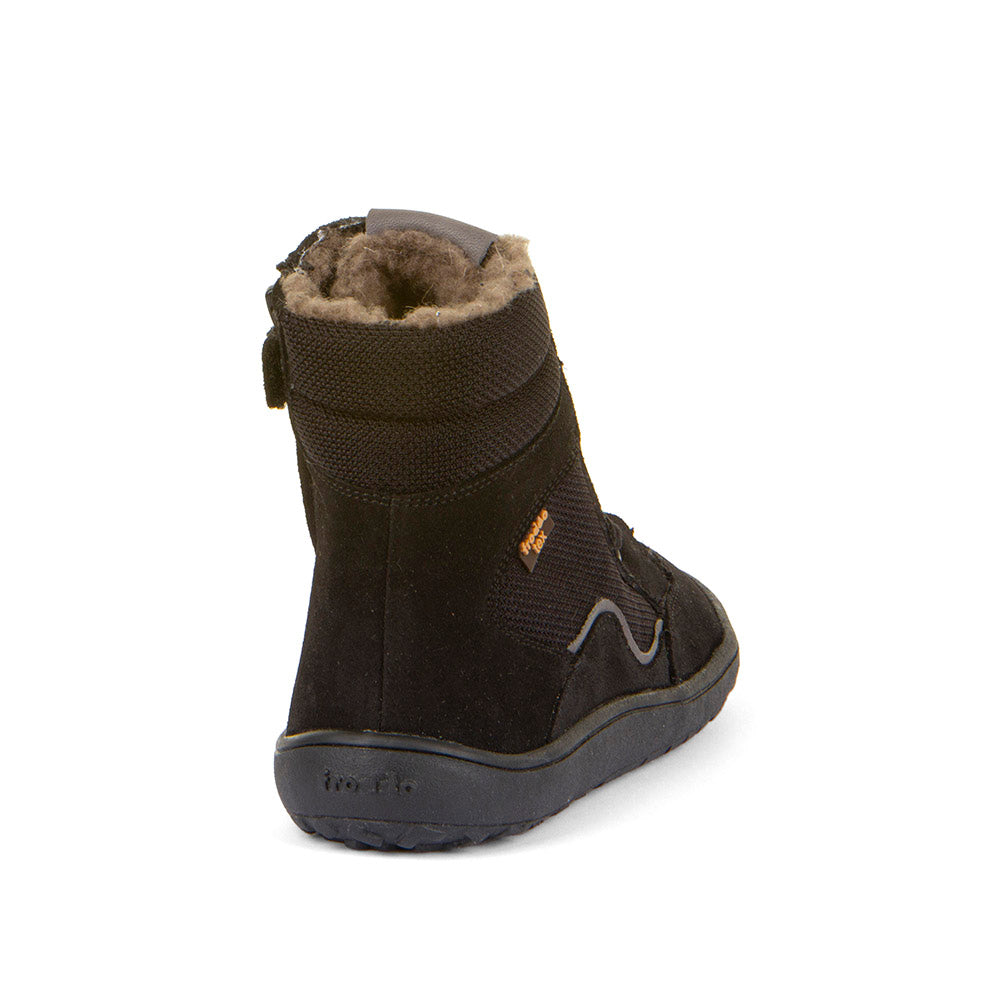 Froddo Barefoot - TEX Wool Grow Black - Botines de Cordones con Membrana Tex