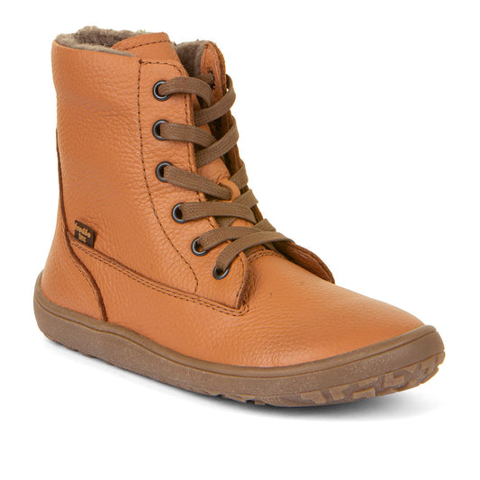 Froddo Barefoot - TEX Laces Cognac - Botines de Cordones con Membrana Tex