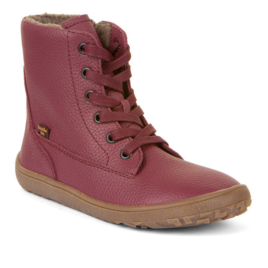 Froddo Barefoot - TEX Laces Bordeaux - Botines de Cordones con Membrana Tex