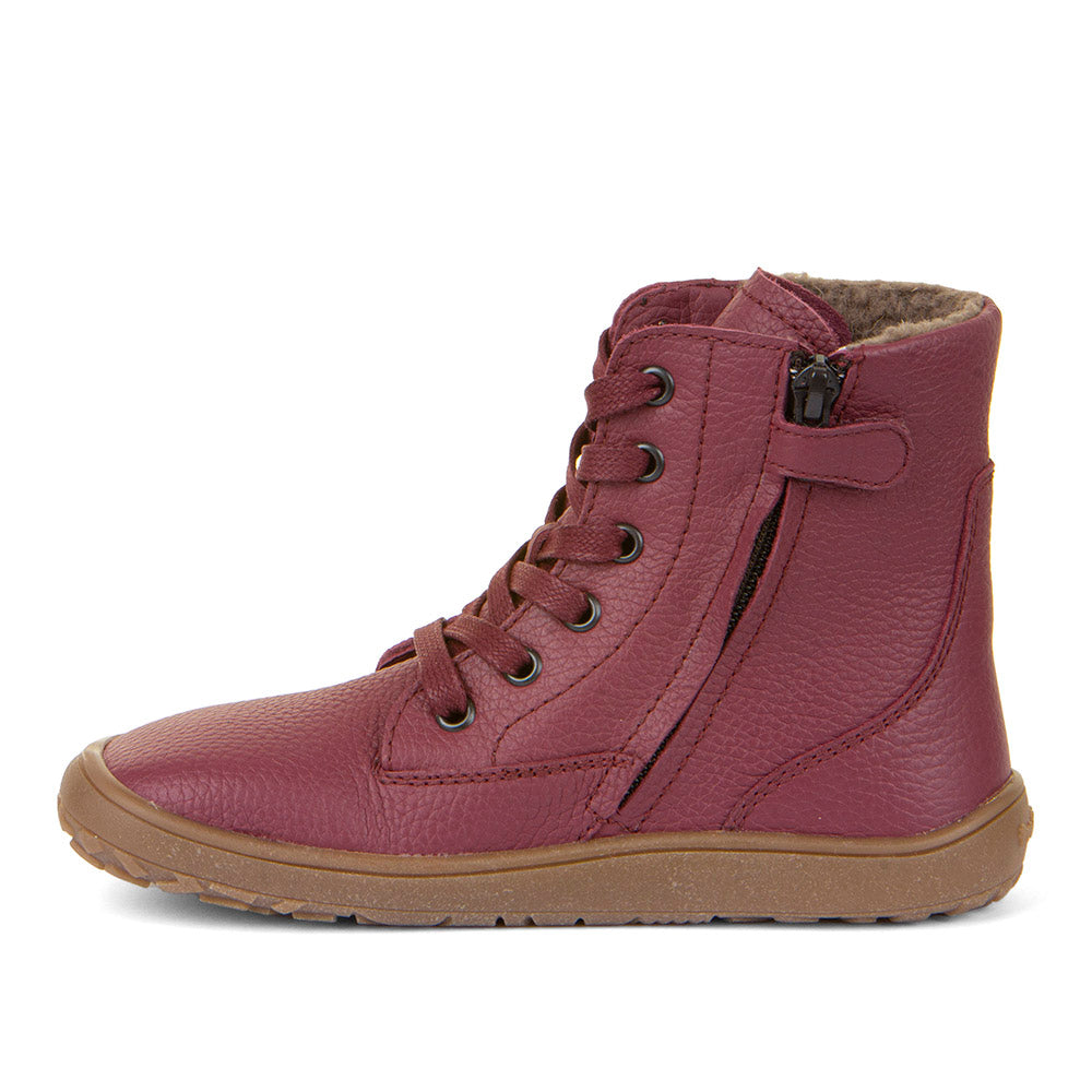 Froddo Barefoot - TEX Laces Bordeaux - Botines de Cordones con Membrana Tex