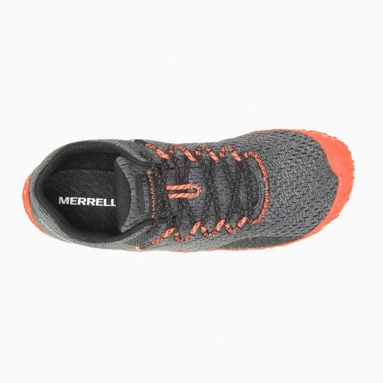 Merrell - Vapor Glove 6 Granite/Tangerine - Deportivas Barefoot para entrenar y senderos sencillos