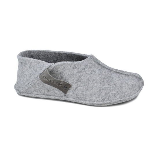 Omaking - Tohkri Grey - babuchas de casa barefoot de fieltro