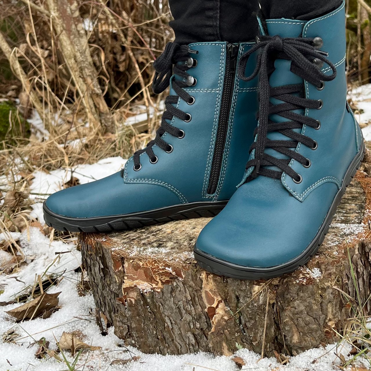 Fare Bare - Freya Winter Shoes Petrol - botas barefoot de invierno calientes