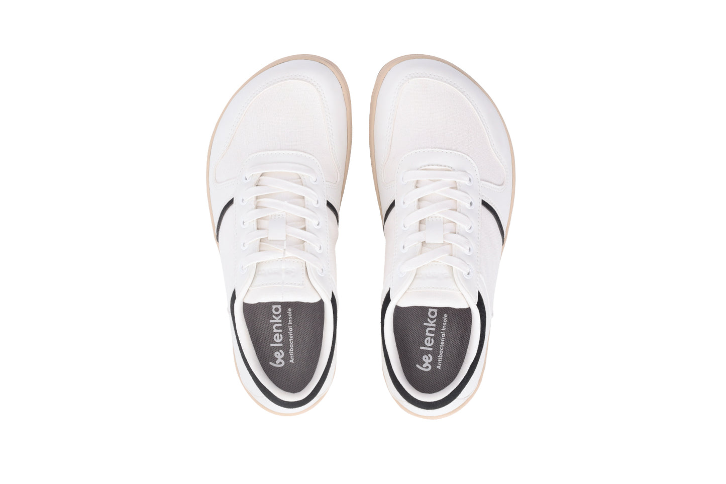 Be Lenka - Echo White & Black Vegan - Deportivas barefoot veganas