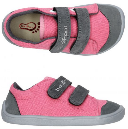 Bar3foot - Elf Denver Natural 3BE29/14 - Sneakers barefoot - rosa y gris