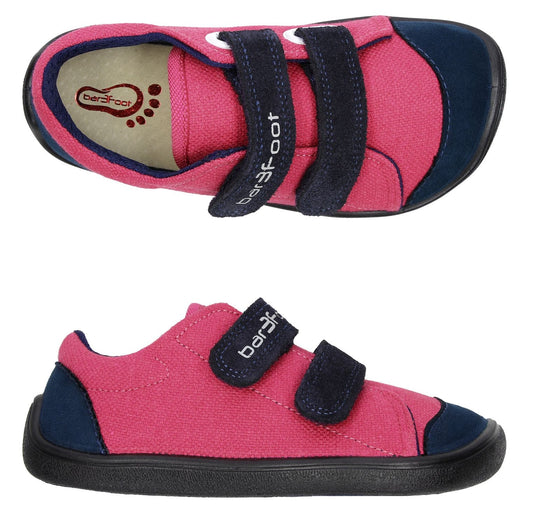 Bar3foot - Elf Denver Vegan 3BE29/10 - Sneakers barefoot - rosa y marino