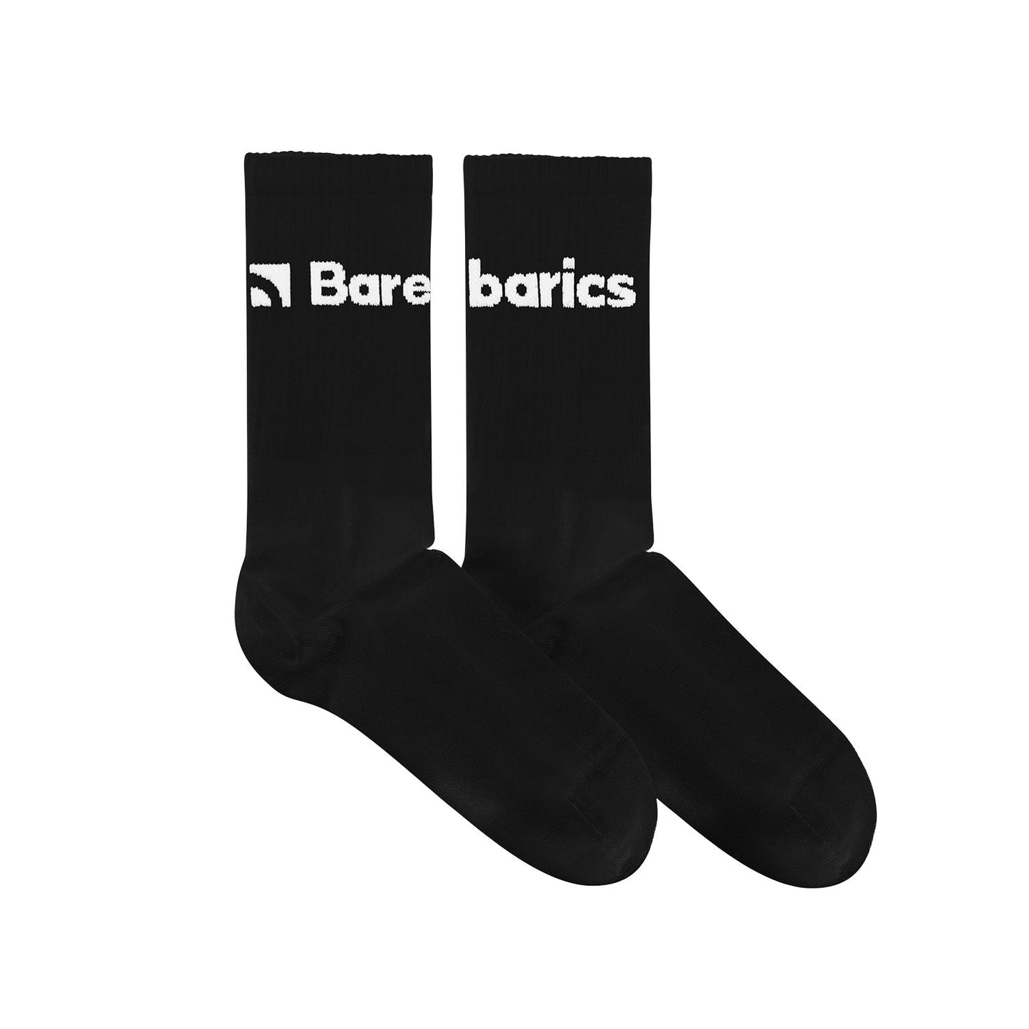 Barebarics - Crew Black Big logo - Calcetines respetuosos