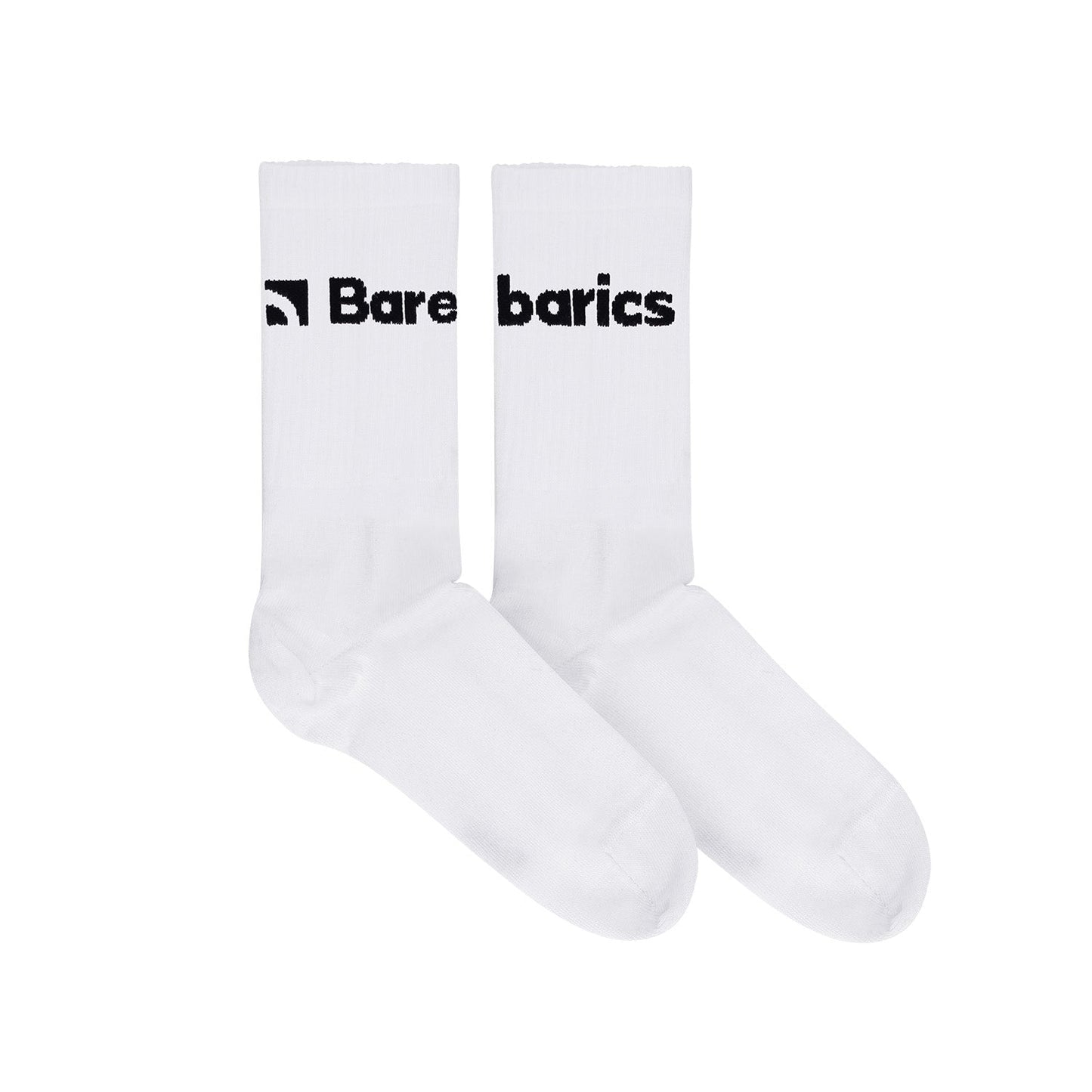 Barebarics - Crew White Big logo - Calcetines respetuosos