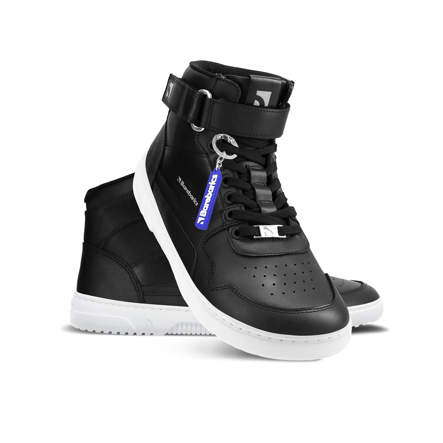 Barebarics - Zing High Top Black & White Leather - Botines deportivos barefoot