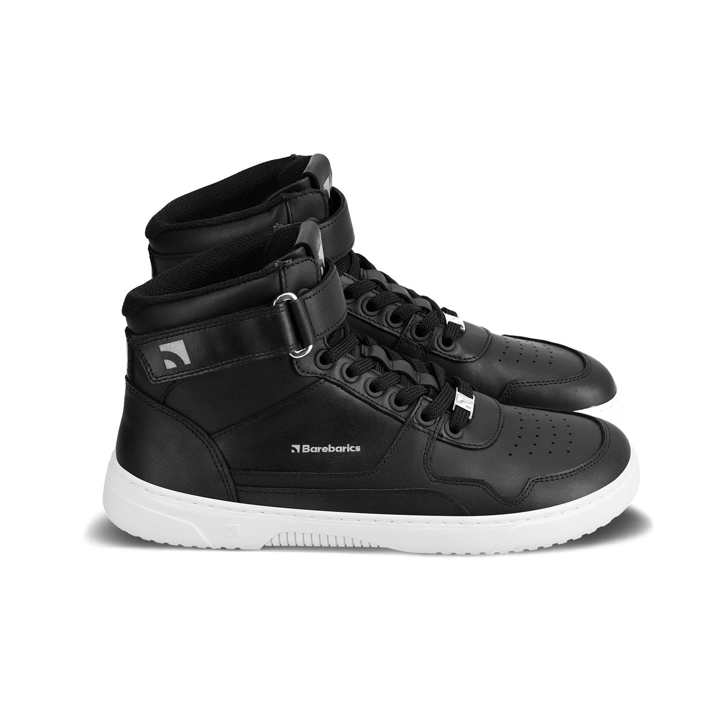 Barebarics - Zing High Top Black & White Leather - Botines deportivos barefoot