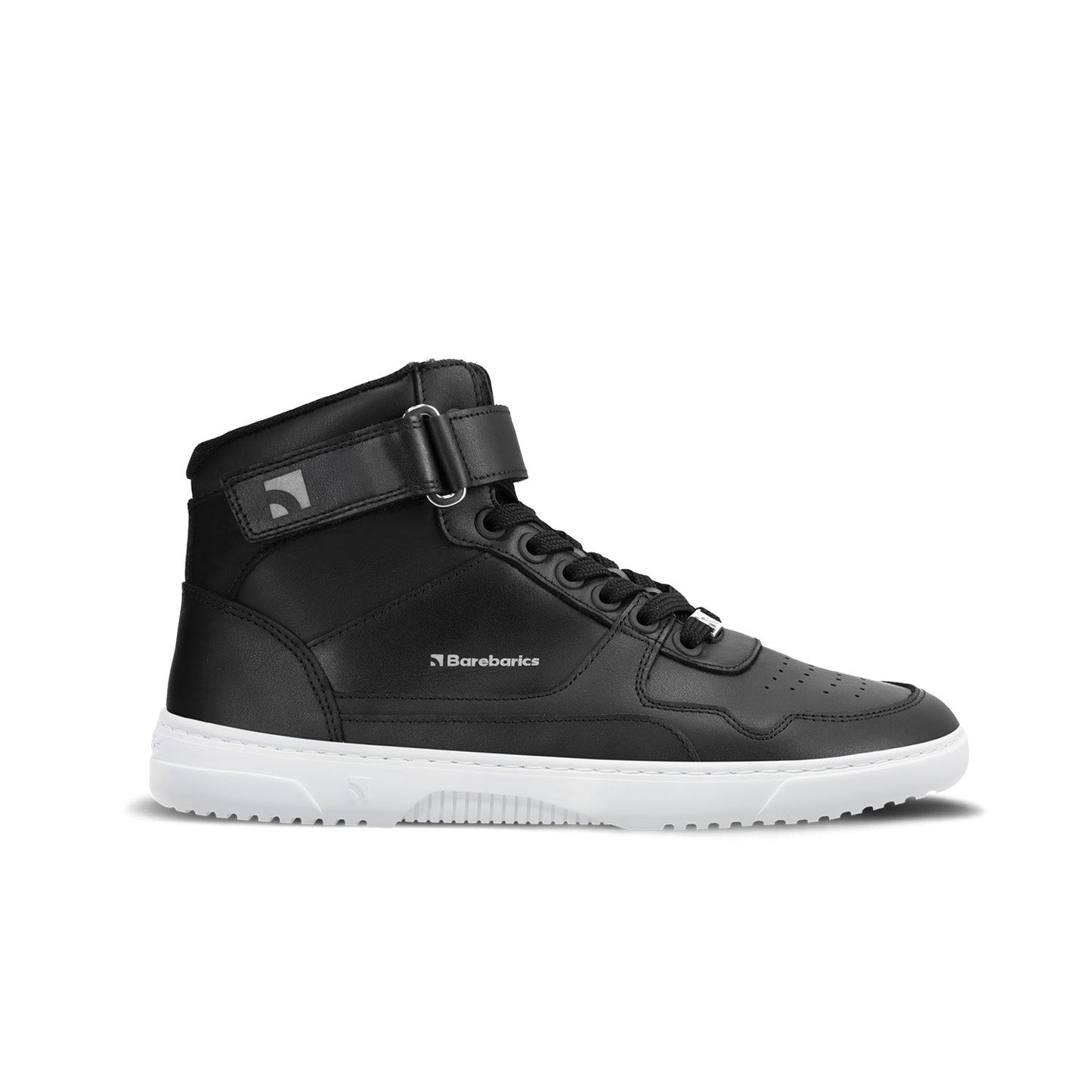 Barebarics - Zing High Top Black & White Leather - Botines deportivos barefoot