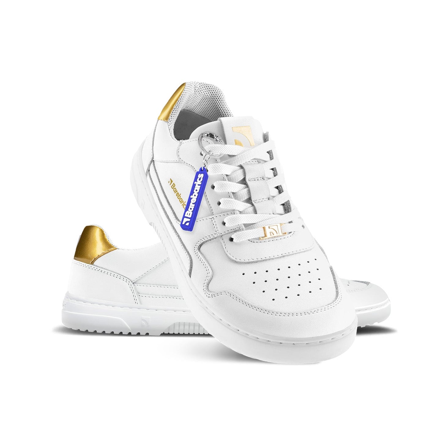 Barebarics - Zing White & Gold Leather- Deportivas barefoot