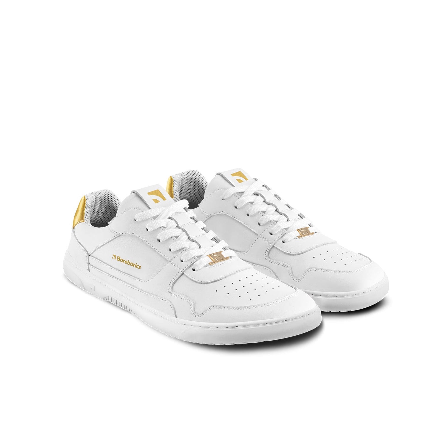 Barebarics - Zing White & Gold Leather- Deportivas barefoot