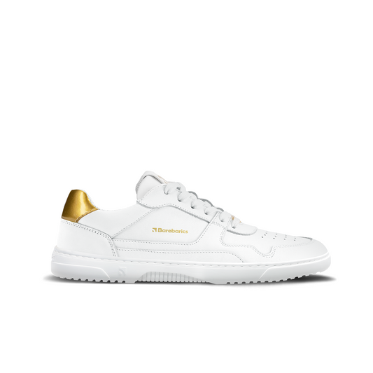 Barebarics - Zing White & Gold Leather- Deportivas barefoot