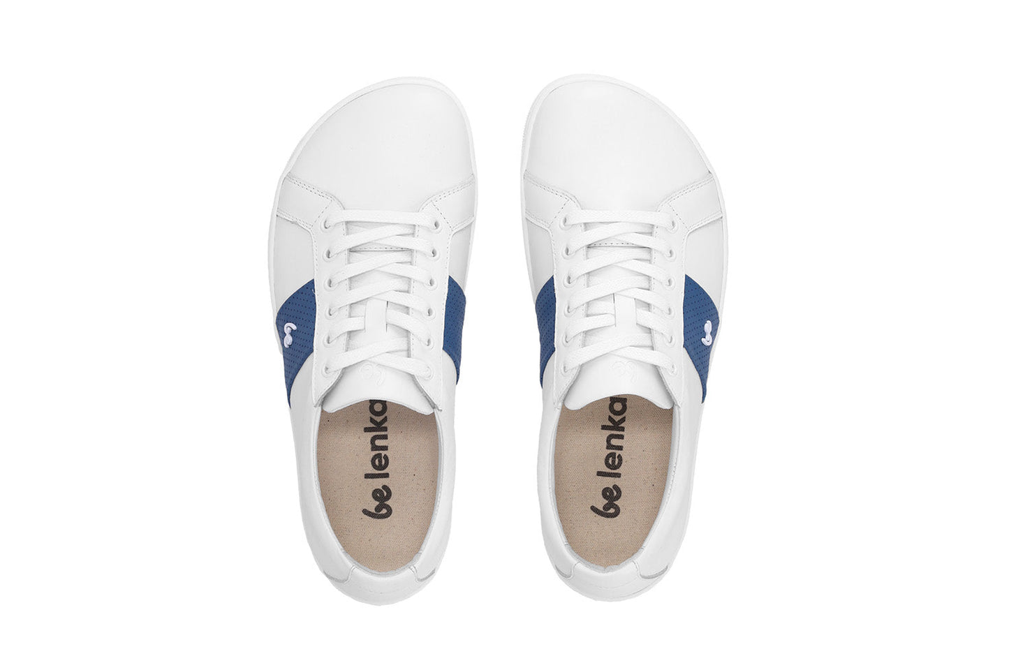 Be Lenka - Elite White & Dark Blue - Deportivas barefoot