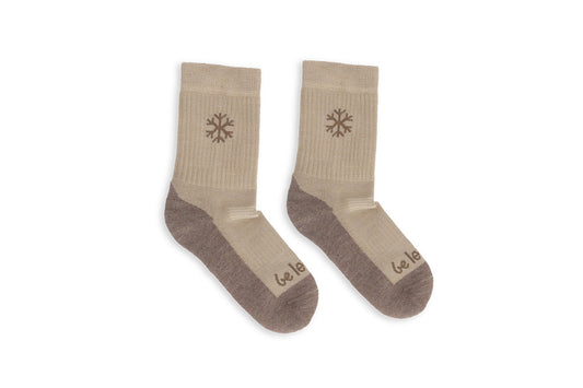 Be Lenka Kids - Calcetines barefoot de media caña lana merino - Beige