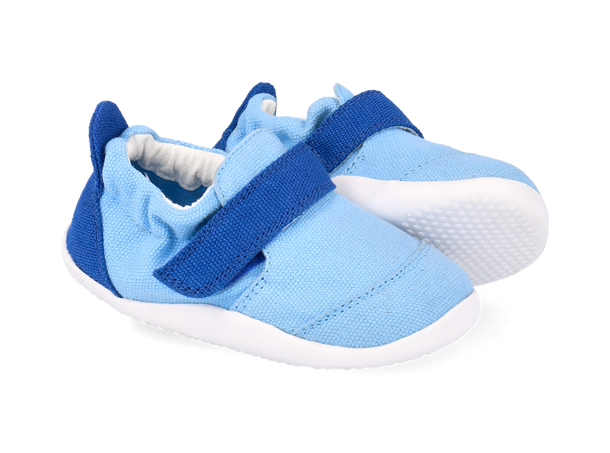 Bobux - XP Go Organic Powder Blue + Snorkel Blue - lonetas respetuosas