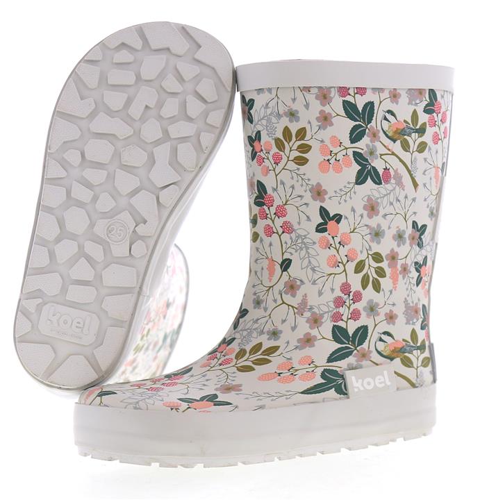 PREVENTA: Koel4kids - botas de lluvia barefoot - flores blancas-Koel4kids-Cacles Barefoot