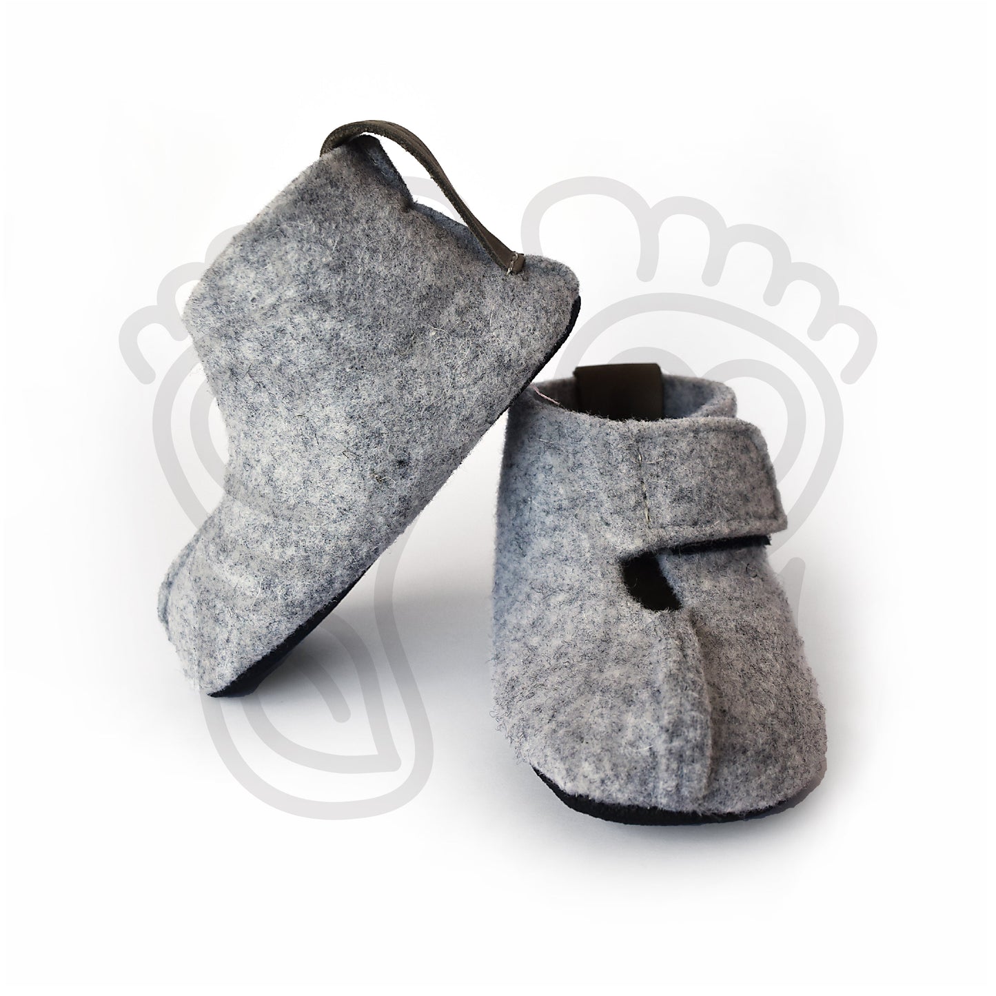 Omaking - Kaku Grey -  zapatillas de casa barefoot de lana