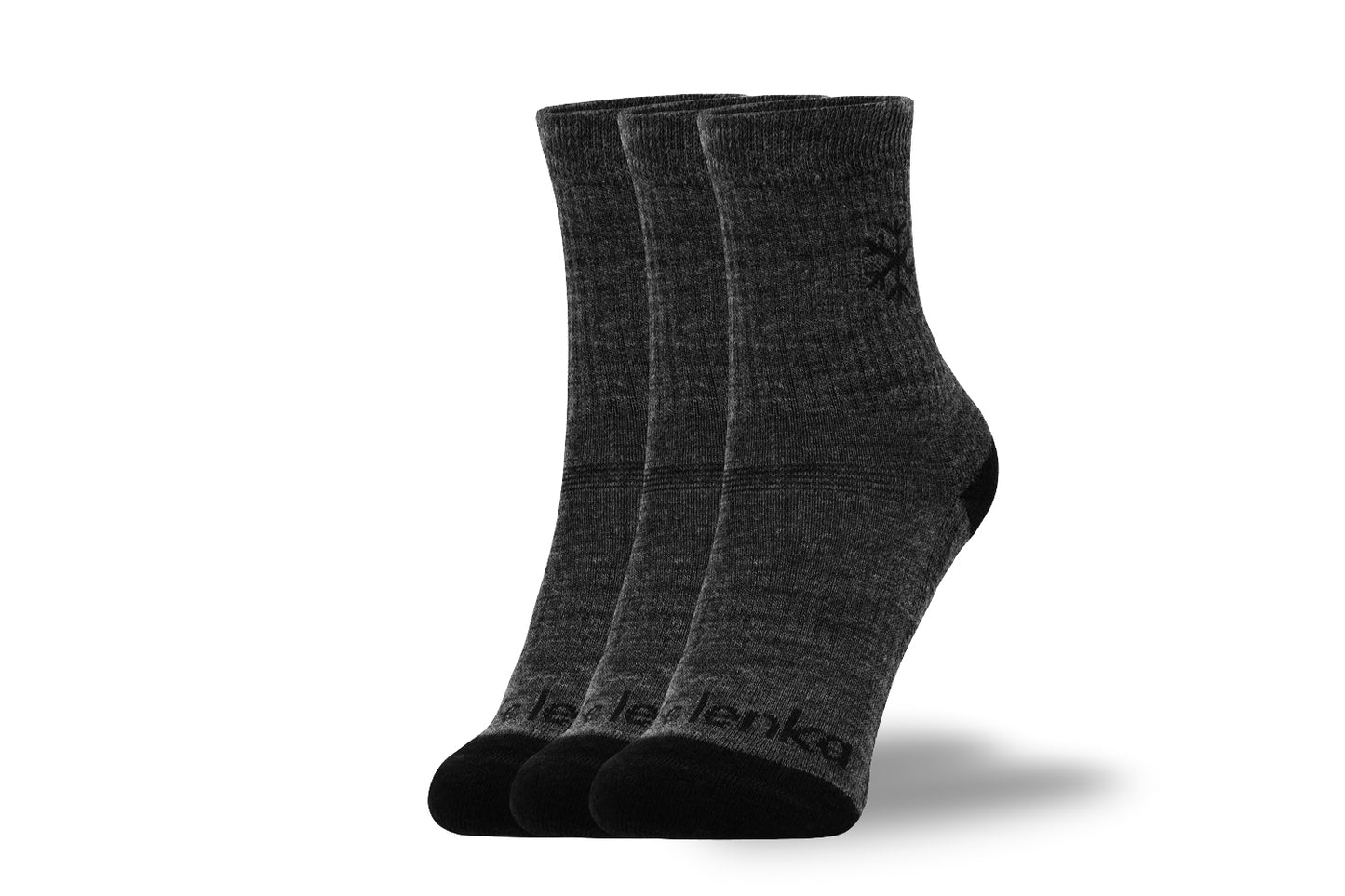 Be Lenka Kids - Crew Merino Wool Grey 3 pack -  Calcetines barefoot