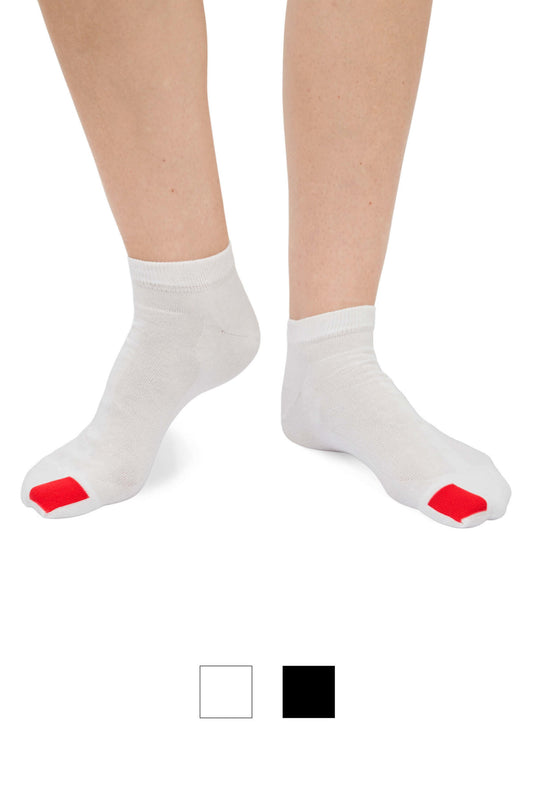 Plus12 - Sneakers White Cotton - Calcetines respetuosos tobilleros