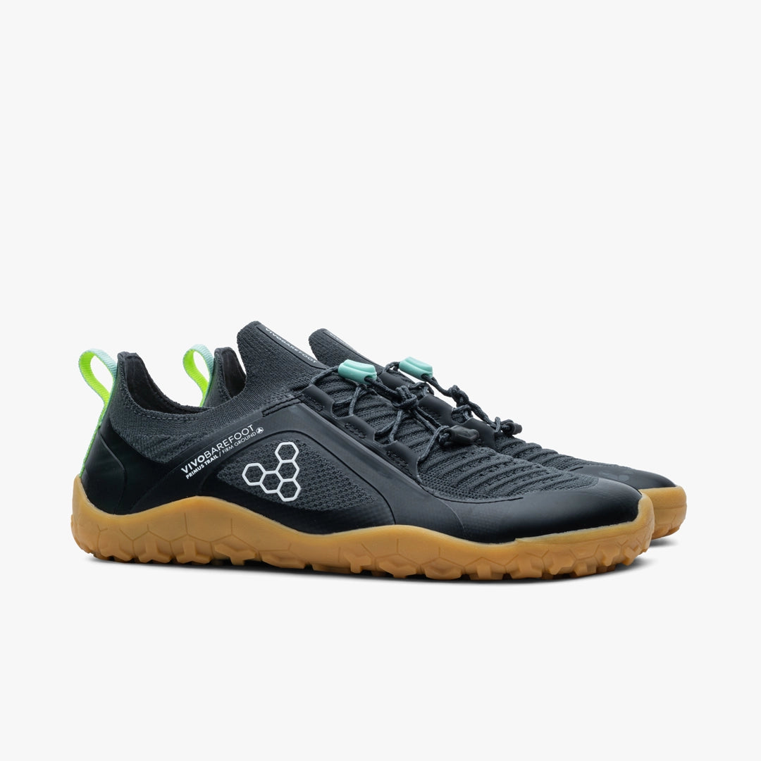 VIVOBAREFOOT - Primus Trail Knit FG Graphite Gum - Deportivas barefoot para Trail/entrenamiento/uso diario